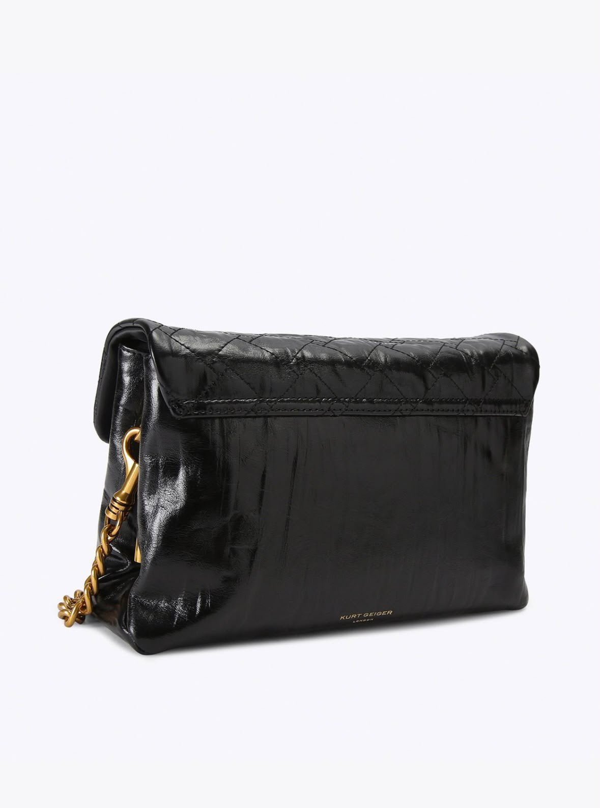 Borsa Kurt Geiger in pelle lucida con fenice frontale