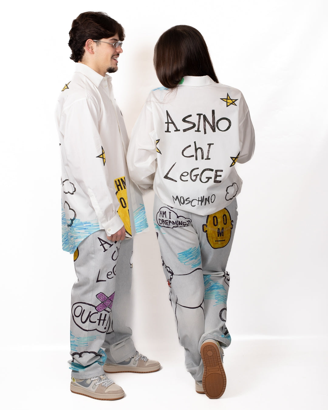 Camicia Moschino con stampa disegno