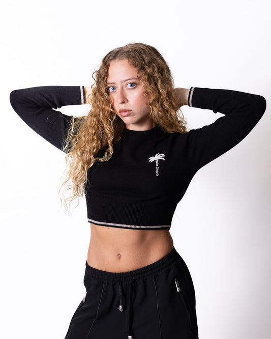 Maglia Palm Angels in lana con logo ricamato
