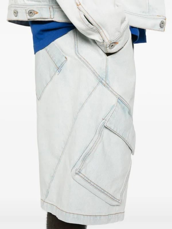 Bermuda Marcelo Burlon cargo in denim uomo