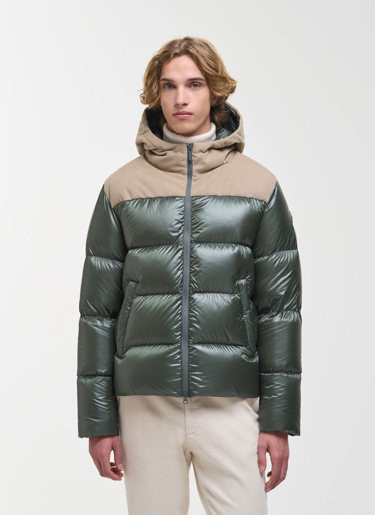 Piumino Colmar con inserti in velluto uomo