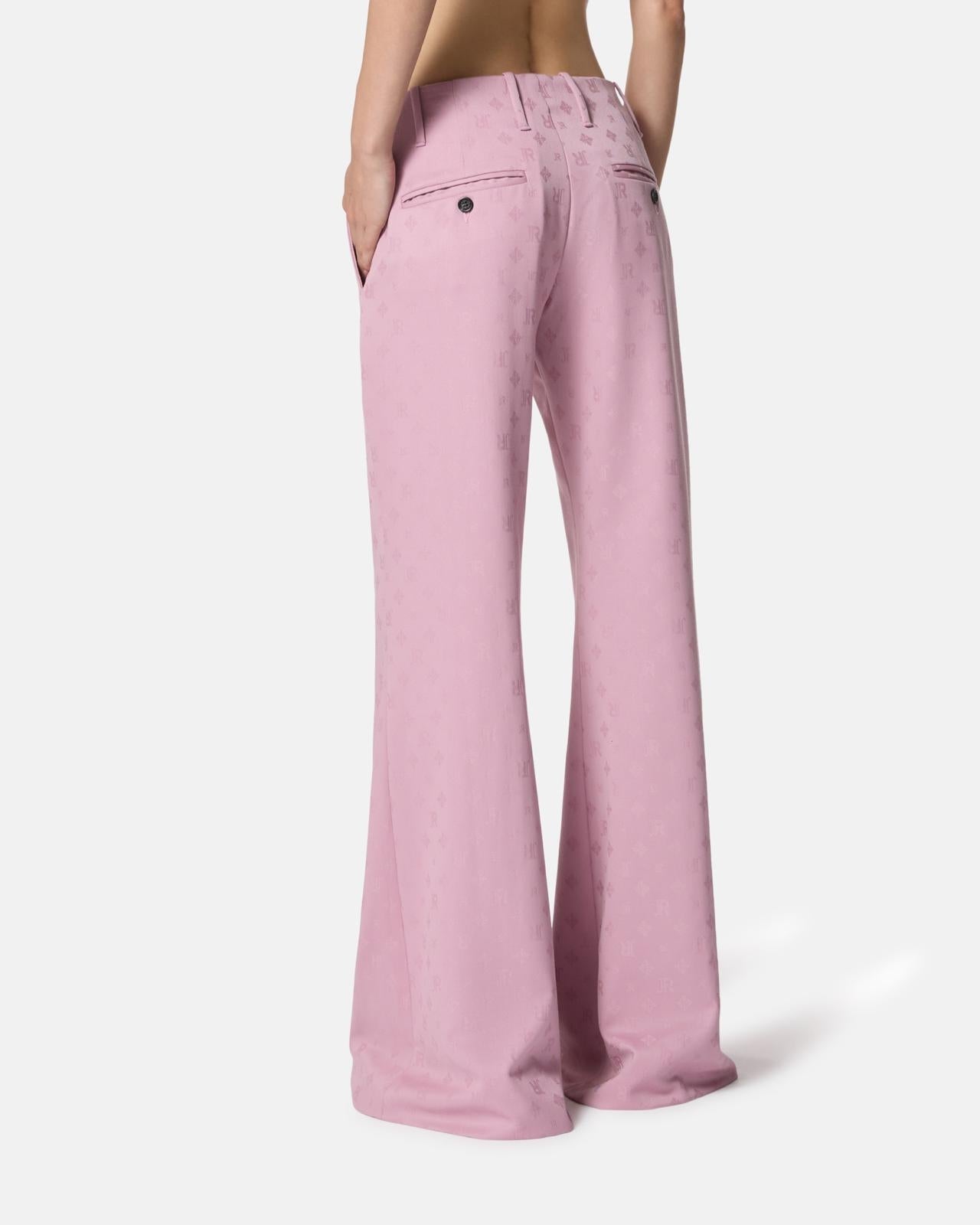 Pantalone John Richmond chino in lana con logo jacquard donna