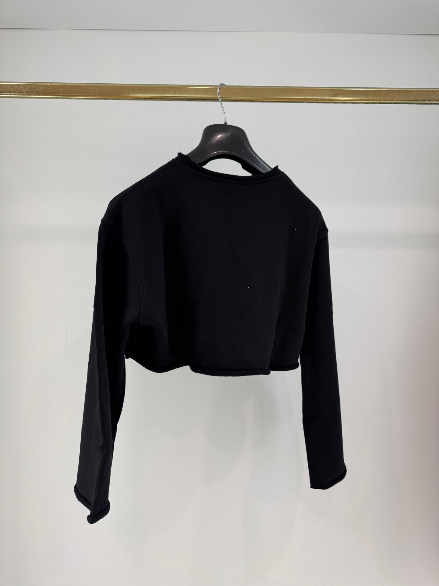 Felpa Comme des Fuckdown cropped con etichetta donna